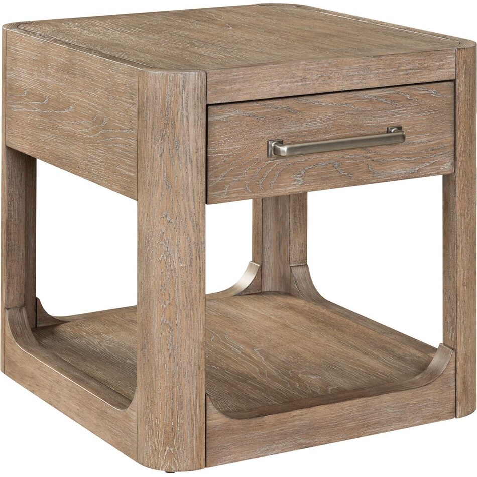 indi burnished clay end table   