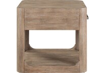 indi burnished clay end table   