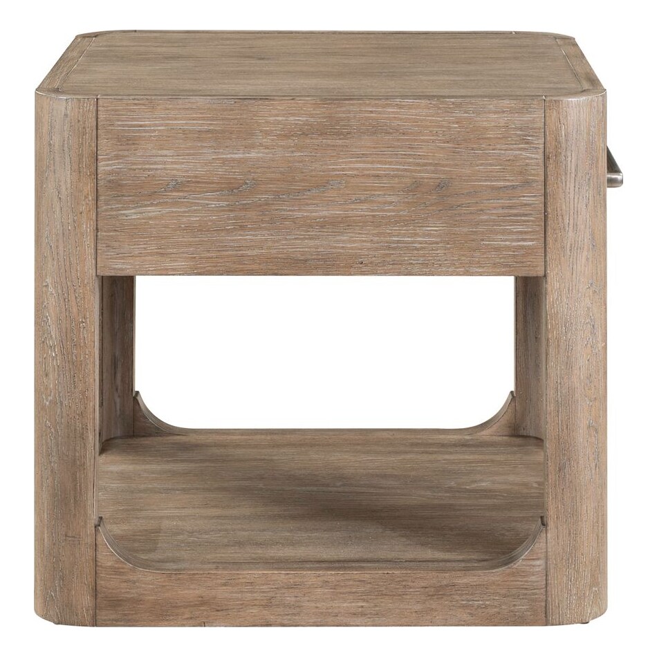 indi burnished clay end table   