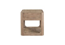 indi burnished clay end table   