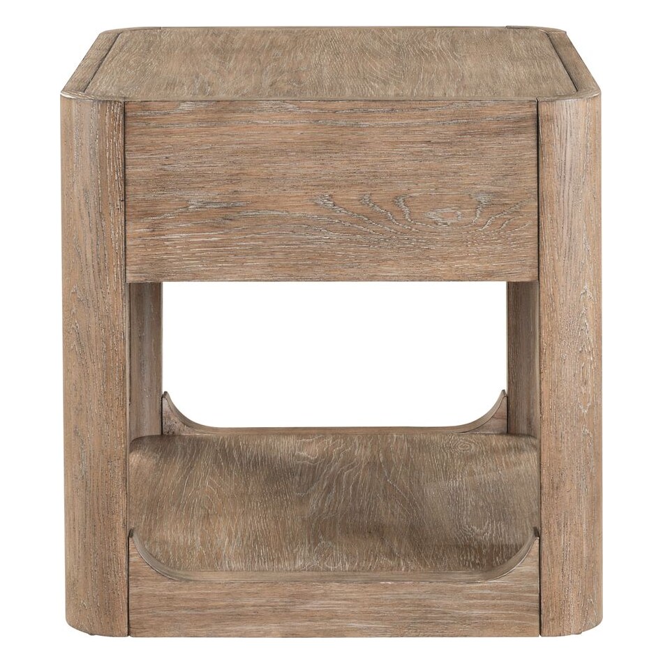 indi burnished clay end table   