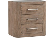 indi burnished clay nightstand   