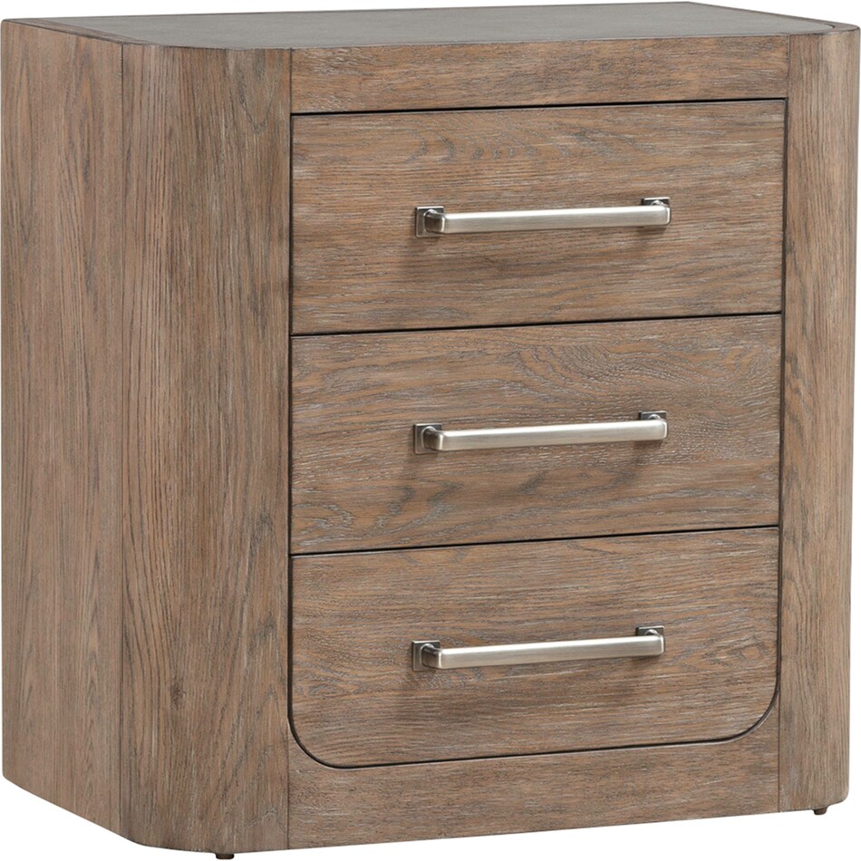 indi burnished clay nightstand   
