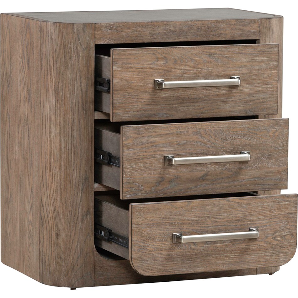 indi burnished clay nightstand   