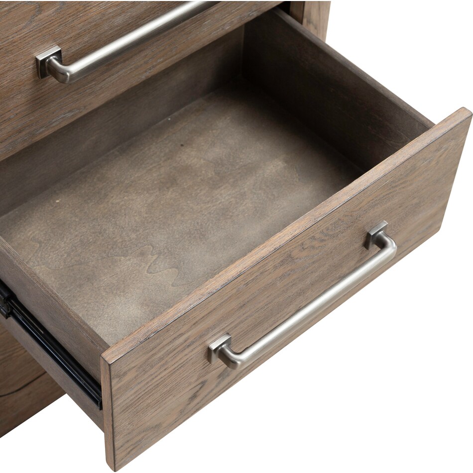 indi burnished clay nightstand   