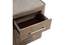 indi burnished clay nightstand   