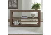 indi burnished clay sofa table   