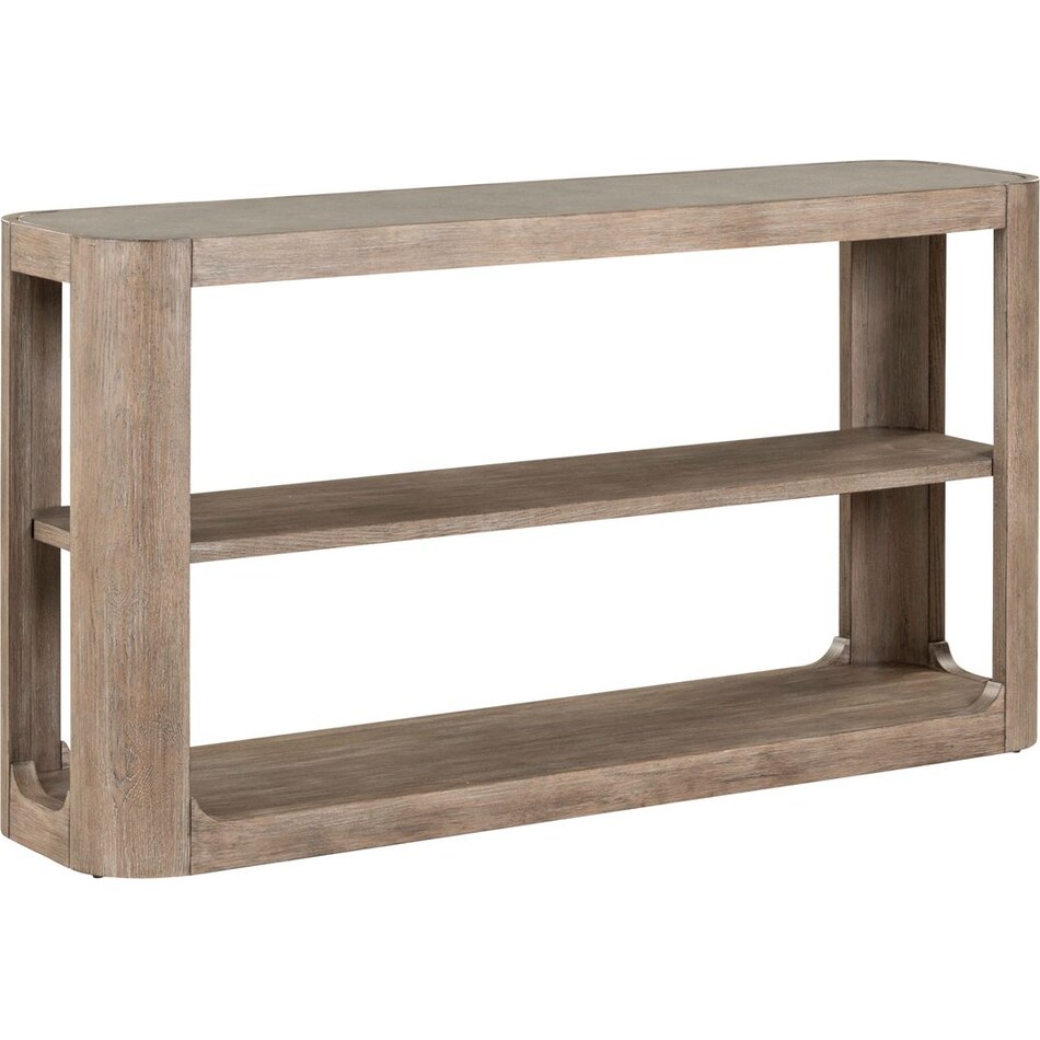 indi burnished clay sofa table   