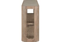 indi burnished clay sofa table   