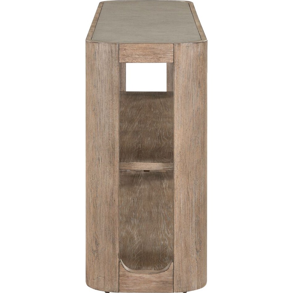 indi burnished clay sofa table   