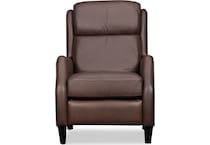 isaac brown leather rocker recliner   