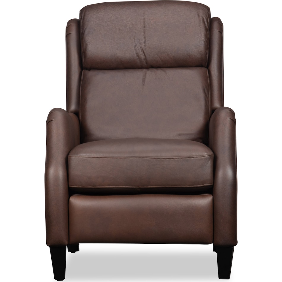 isaac brown leather rocker recliner   