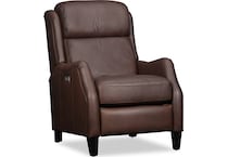 isaac brown leather rocker recliner   