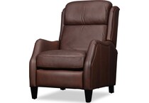 isaac brown leather rocker recliner   