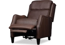 isaac brown leather rocker recliner   