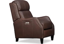 isaac brown leather rocker recliner   