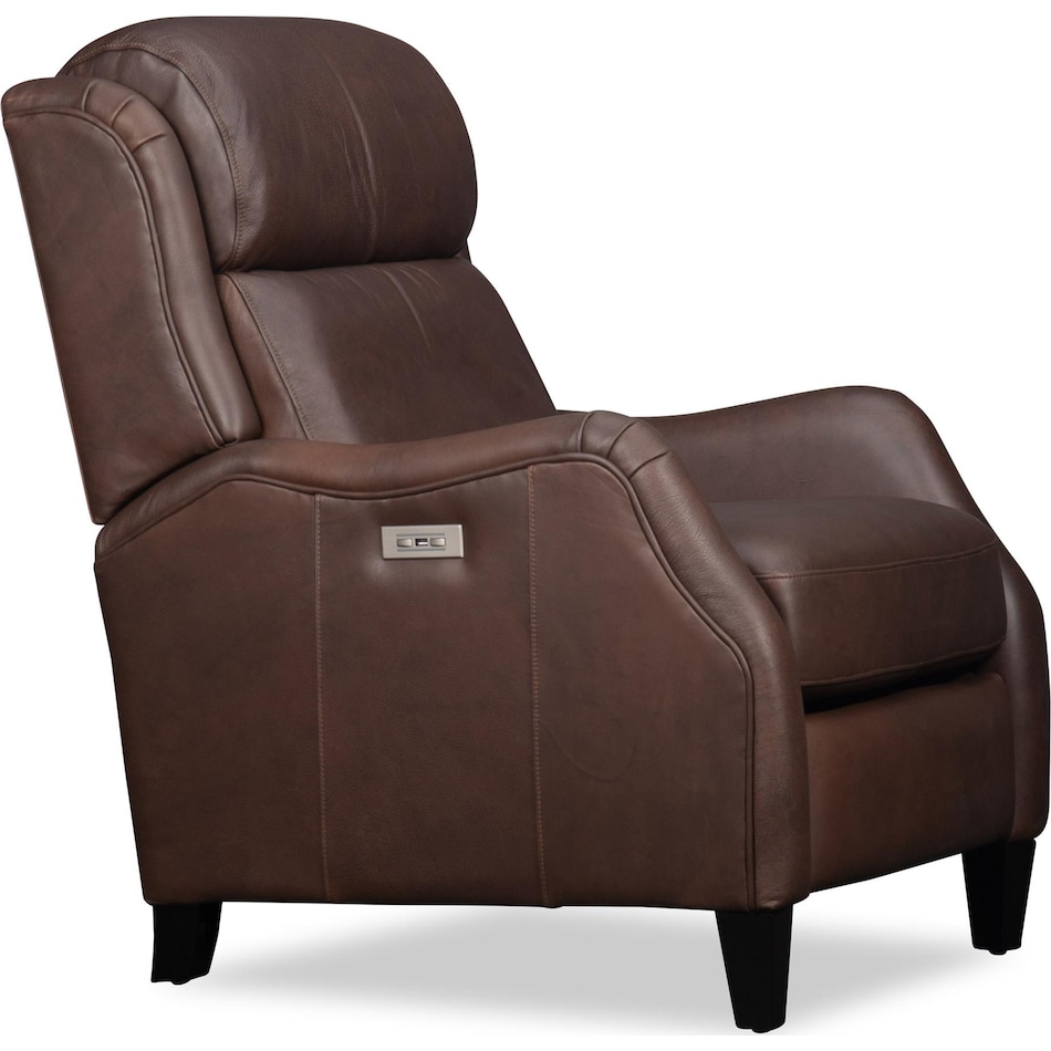 isaac brown leather rocker recliner   