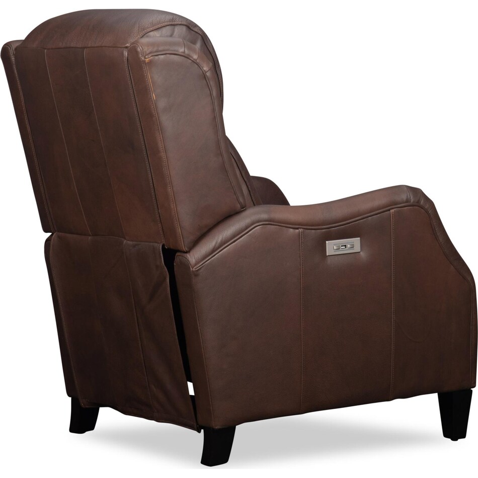 isaac brown leather rocker recliner   