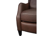 isaac brown leather rocker recliner   