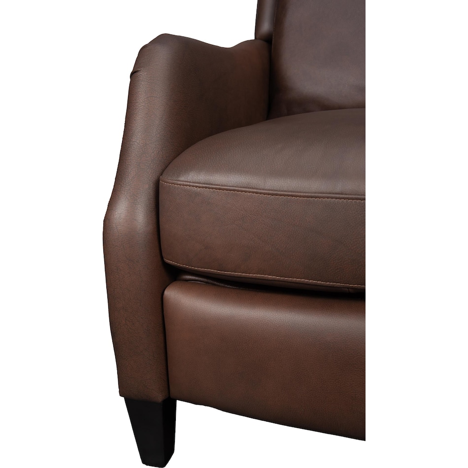 isaac brown leather rocker recliner   