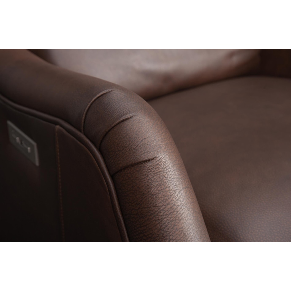 isaac brown leather rocker recliner   