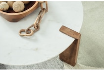 isanti white brown cocktail table   