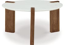 isanti white brown cocktail table   
