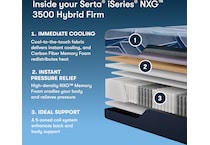 iseries nxg  firm top color: dark blue side color: dark blue accent color: light blue mattress cal king   