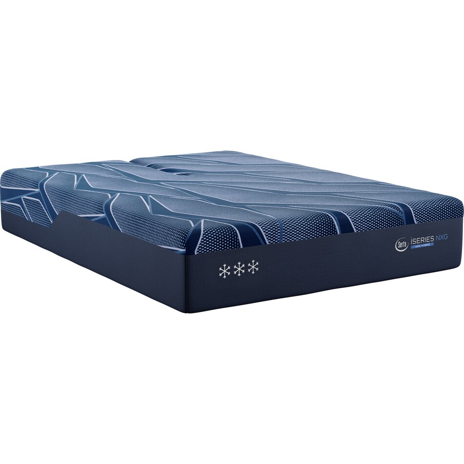 iseries nxg  firm top color: dark blue side color: dark blue accent color: light blue mattress king   