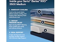 iseries nxg  medium top color: dark blue side color: dark blue accent color: light blue mattress king   