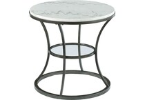 isley black grey end table   