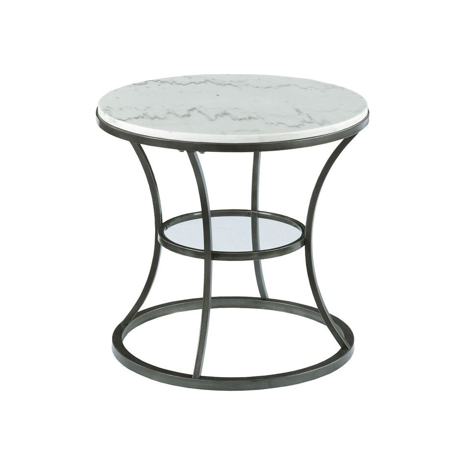 isley black grey end table   