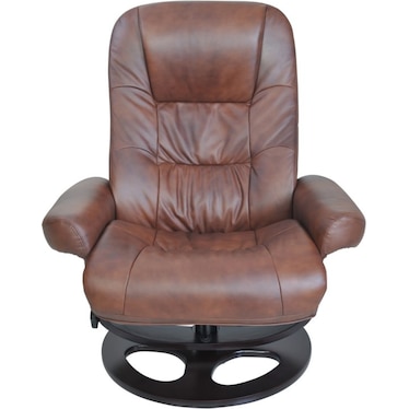 JACQUE LEATHER SWIVEL RECLINER