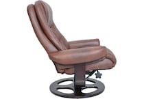 jacque hilton whiskey leather push back recliner   