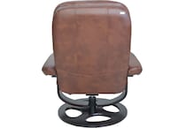 jacque hilton whiskey leather push back recliner   