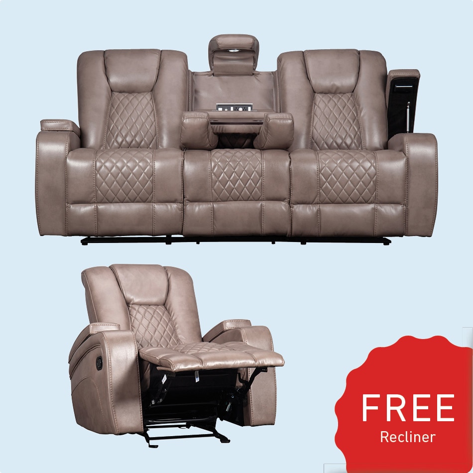 JAMESON RECLINING SOFA WITH FREEBIE RECLINER! Morris