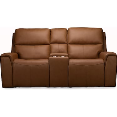 JAXSON LEATHER POWER RECLINING LOVESEAT