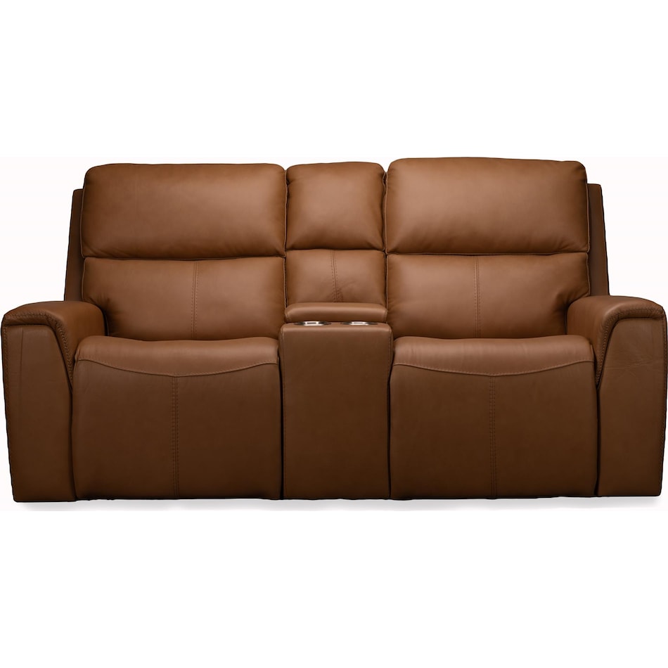 jaxson carmel power leather reclining console loveseat   