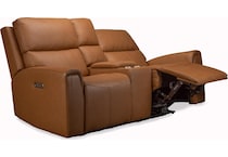 jaxson carmel power leather reclining console loveseat   