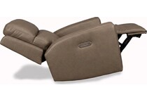 jaxson mid sahara brown power leather recliner   