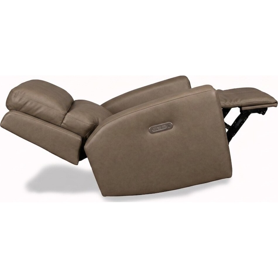 jaxson mid sahara brown power leather recliner   