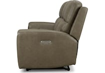 jaxson mid sahara brown power leather reclining sofa   