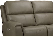 jaxson mid sahara brown power leather reclining sofa   