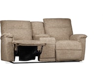 jay birch power reclining console loveseat   