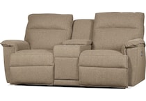 jay birch power reclining console loveseat   