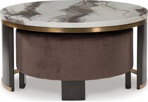 jazmore brown brass finish cocktail table   