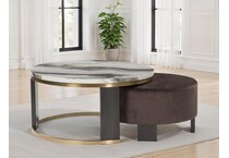 jazmore brown brass finish cocktail table   
