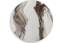 jazmore brown brass finish end table   