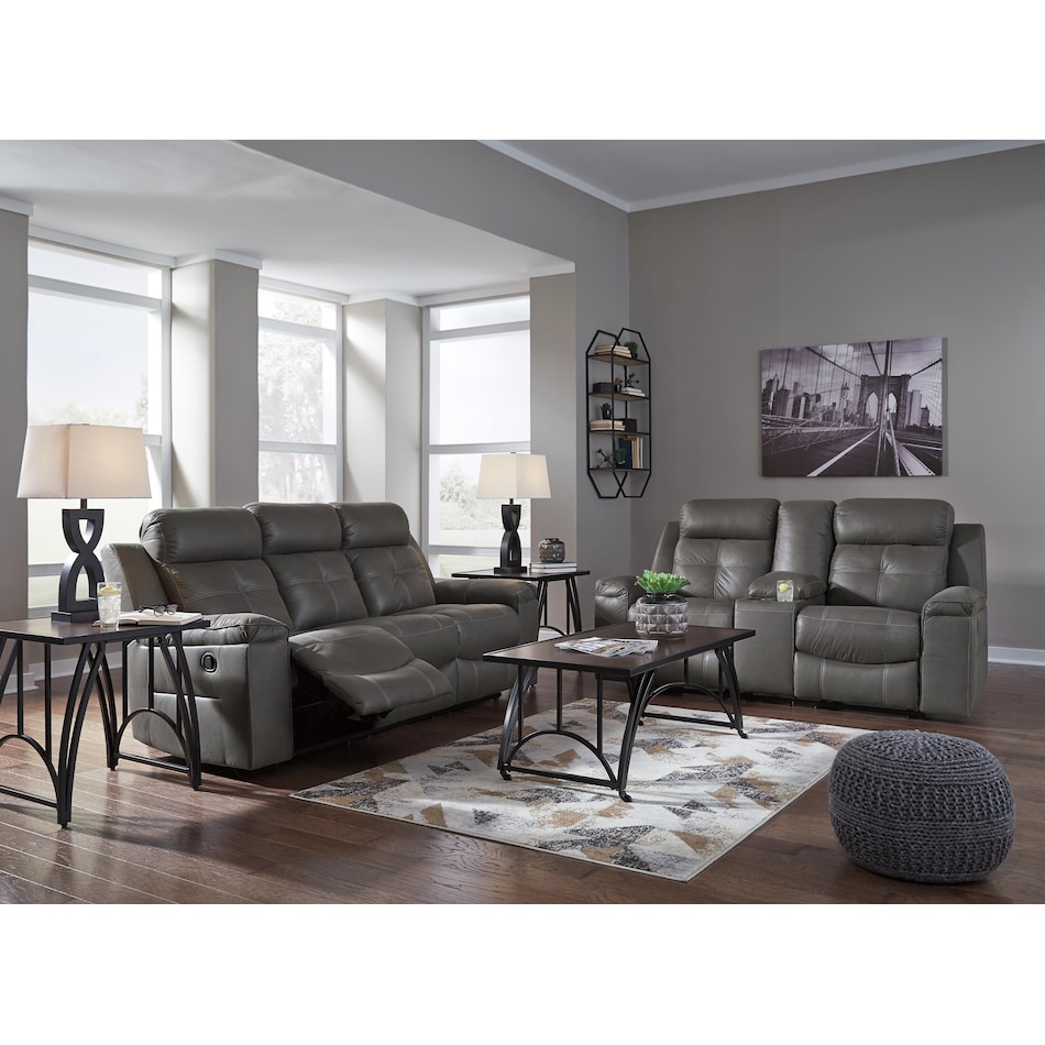 jesolo dark grey reclining sofa   