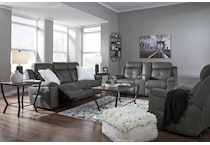 jesolo dark grey reclining sofa   
